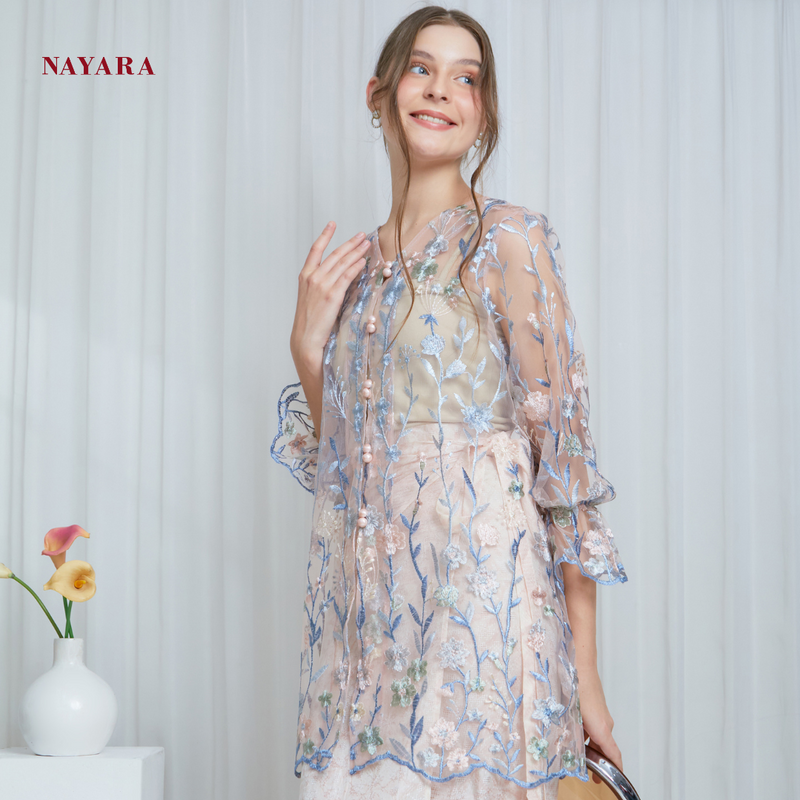 Nayara Atasan Kebaya Modern Ilyana Embroidered Tulle