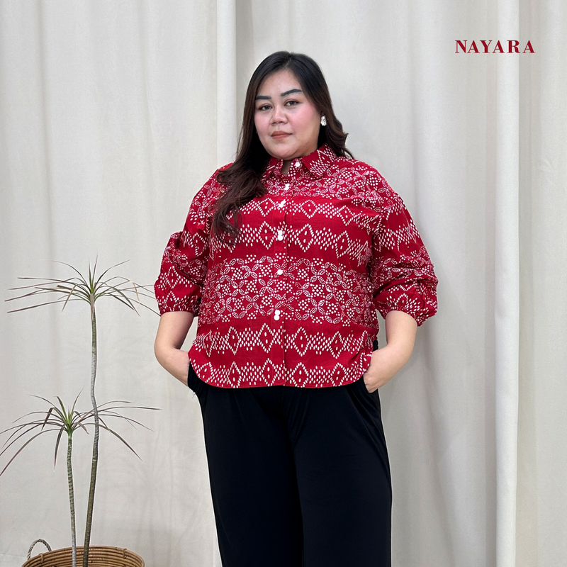 Nayara Blouse Batik Bigsize Jumbo Mataya